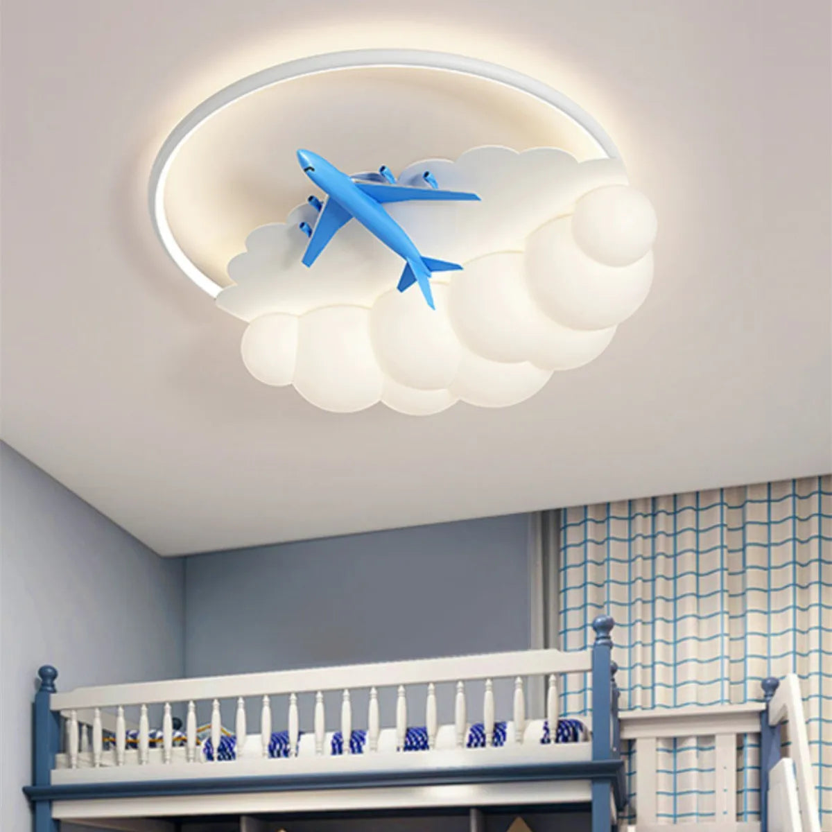 DecorBites™ ثريا سحابية على شكل طائرة للأطفال لغرفة نوم الأطفال