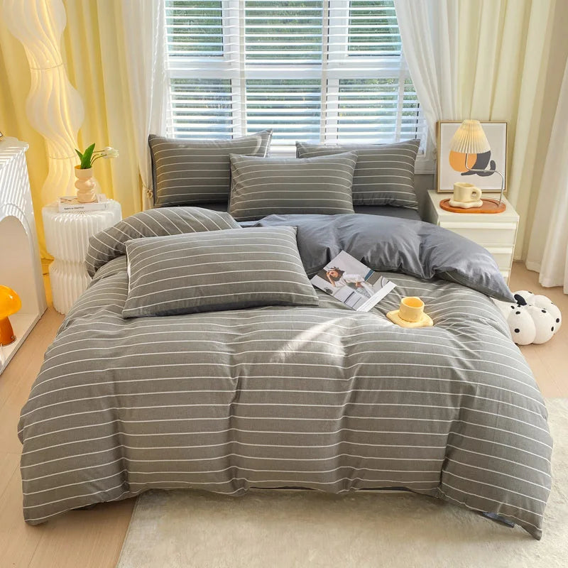 DecorBites™ Cotton Single Duvet Cover - Skin Friendly Quilt Cover for Single King Bed