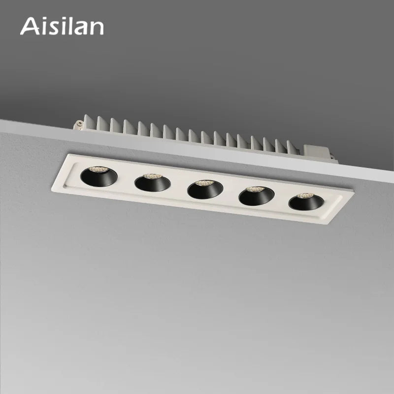 DecorBites™ 15W/24W LED Grille Downlight: Anti-glare Embedded Spot Light for Office Home Shop Decor