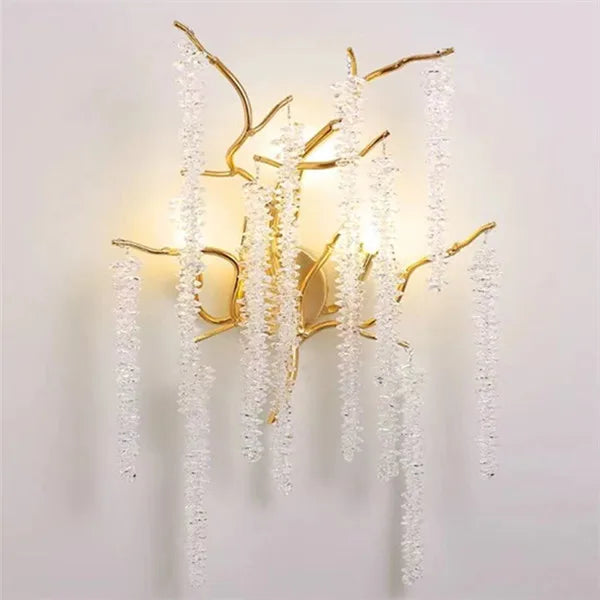 DecorBites™ Crystal LED Wall Light Sconces for Living Room Bedroom, Modern Interior Wall Lamp