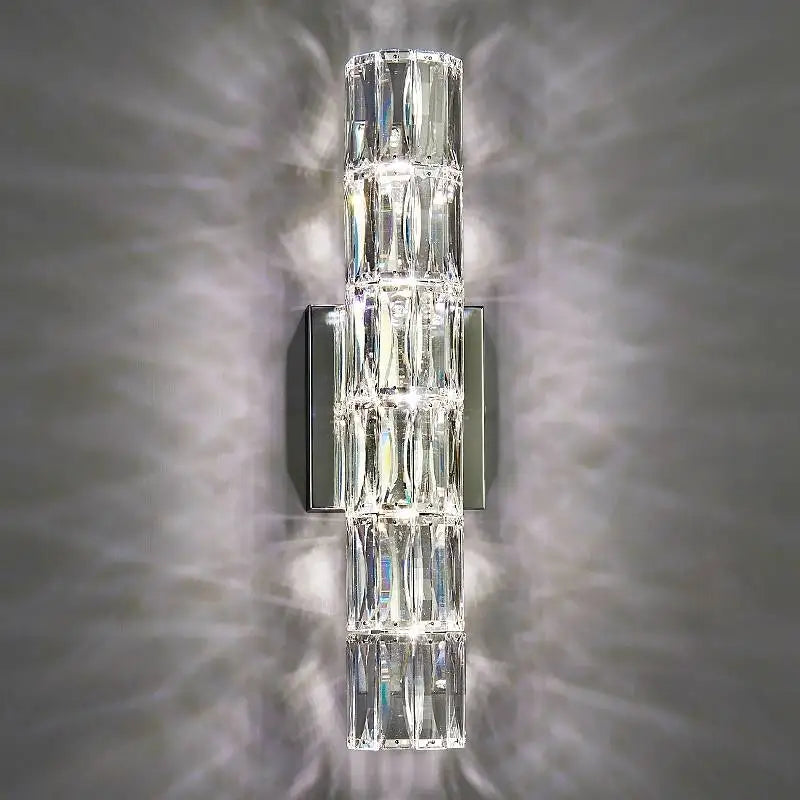 DecorBites™ Applique Murale en Cristal : Design Nordique LED Luxe, Or/Chrome Artistique pour Salon, Chambre à Coucher