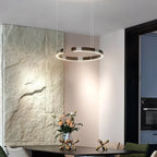 Modern Ring LED Pendant Light in Black or White