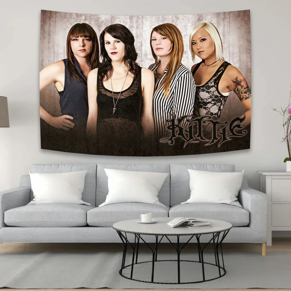 DecorBites™ Kitties Tapestry Wall Art Poster for Music Lovers & Boho Home Decor