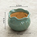 DecorBites™ Lotus Flower Ceramic Vase: Small Plant Pots for Table Decoration and Room Aesthetic