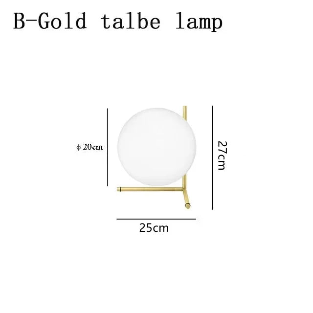 DecorBites™ Glass Ball LED Chandelier Light Lamparas Bedside Night Light Decor