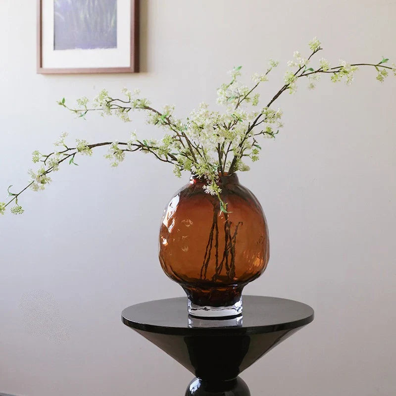 "DecorBites™ Gradient Glass Vase for Flower Arrangement and Home Decoration"