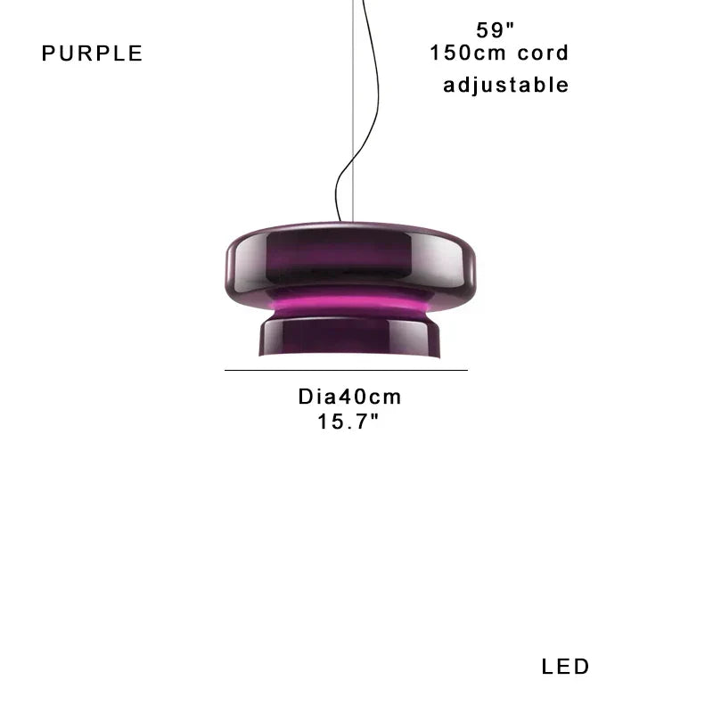 DecorBites™ مصباح معلق زجاجي كبير لغرفة الطعام وجزيرة المطبخ