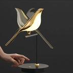 Modern Magpie Bird Pendant Light in Iron Finish