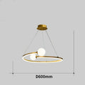 DecorBites™ Gold Nordic Ring LED Ceiling Chandelier for Dining Room & Kitchen Island