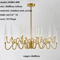 DecorBites™ Crystal Branch Chandelier: Nordic LED Pendant Light for Home Décor & Wedding Lighting