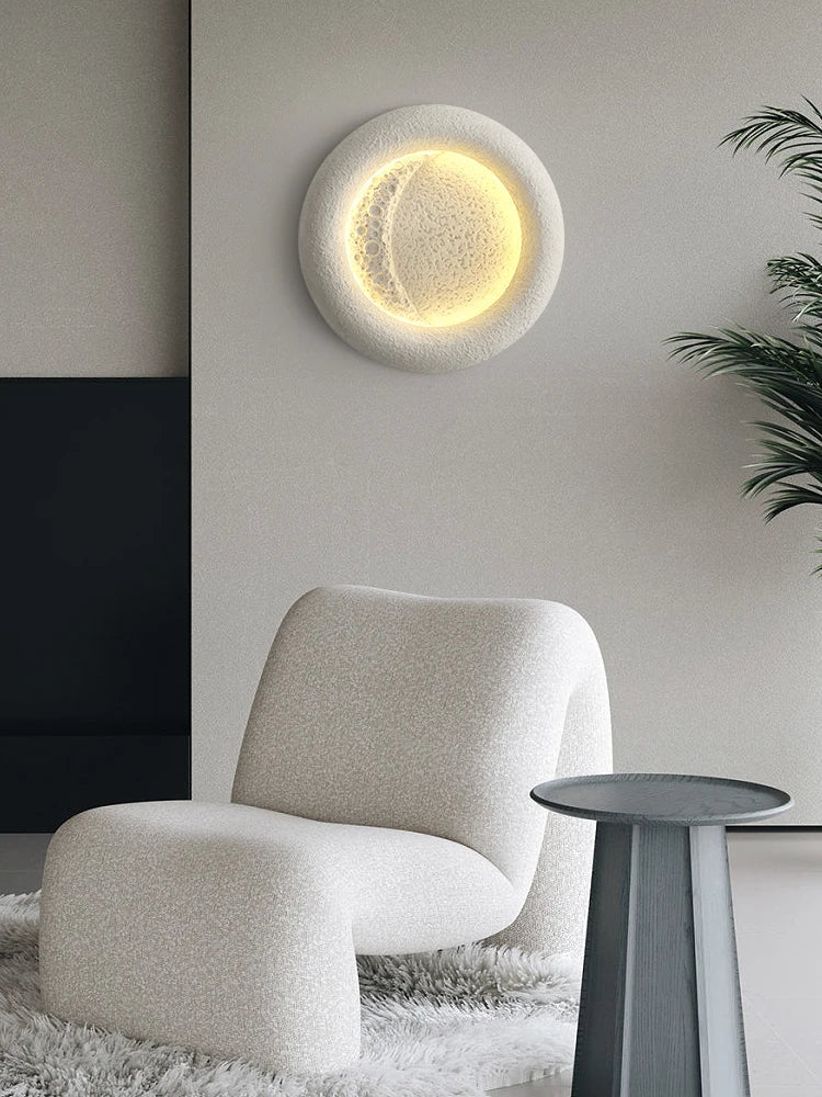 DecorBites™ Cream Breeze Moon Ceiling Lamp: Simple, Warm Lighting for Master Bedroom & Study