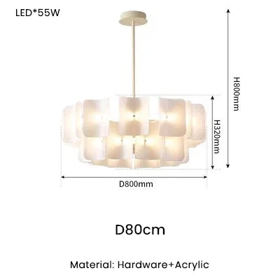 ثريا DecorBites™ LED: تصميم فاخر ببصمة إصبع لغرفة المعيشة وغرفة النوم وردهة الفندق