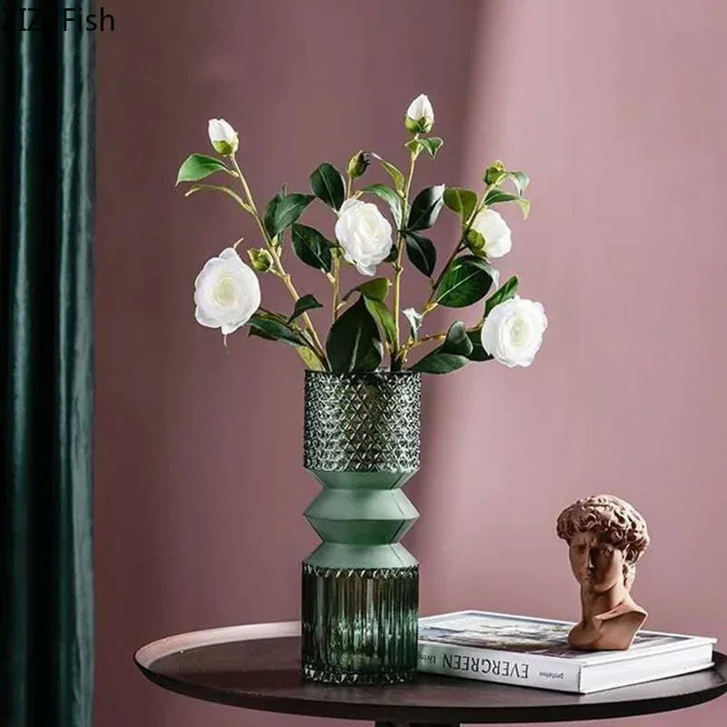 DecorBites™ Crystal Clear Glass Vase Hydroponic Floral Arrangement Pot
