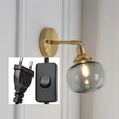DecorBites™ Glass Ball Wall Lamp Sconce Modern Nordic Sconce Lighting for Bedroom Mirror