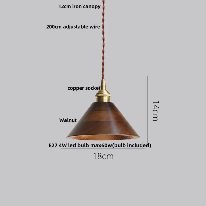 مصباح معلق زجاجي LED من DecorBites™ بقاعدة نحاسية لديكور غرفة المعيشة والطعام