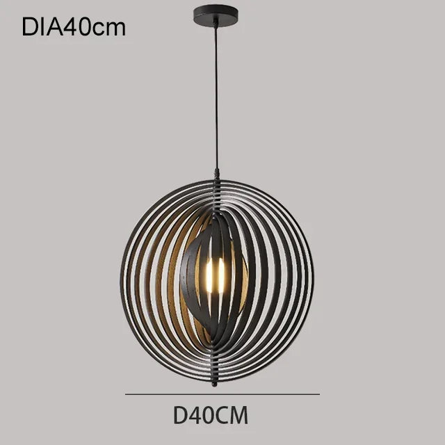 ثريا خشبية معلقة على شكل قمر ياباني من DecorBites™ لديكور المنزل