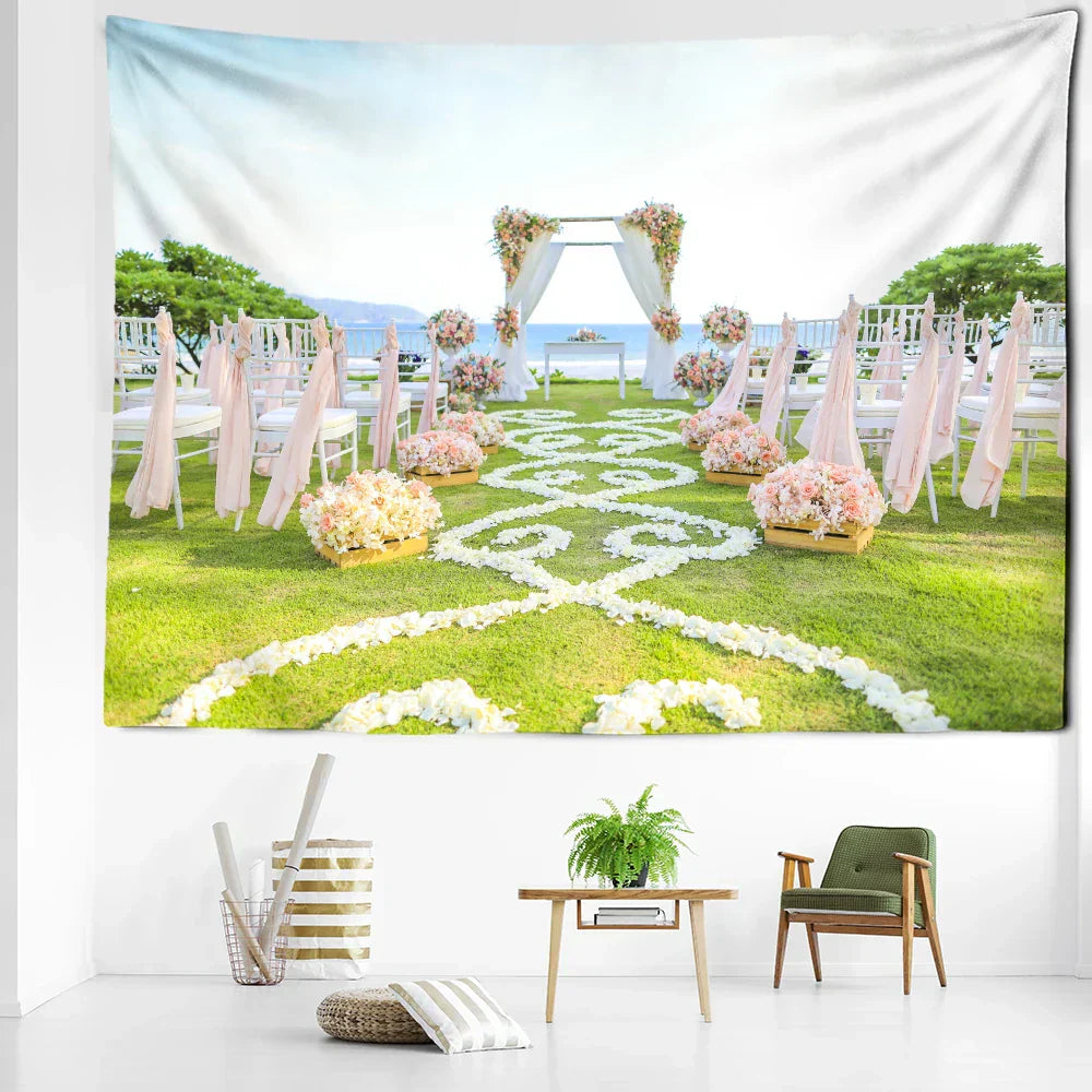 DecorBites™ Garden Landscape Tapestry Wall Hanging Natural Boho Home Decor Scenery Art