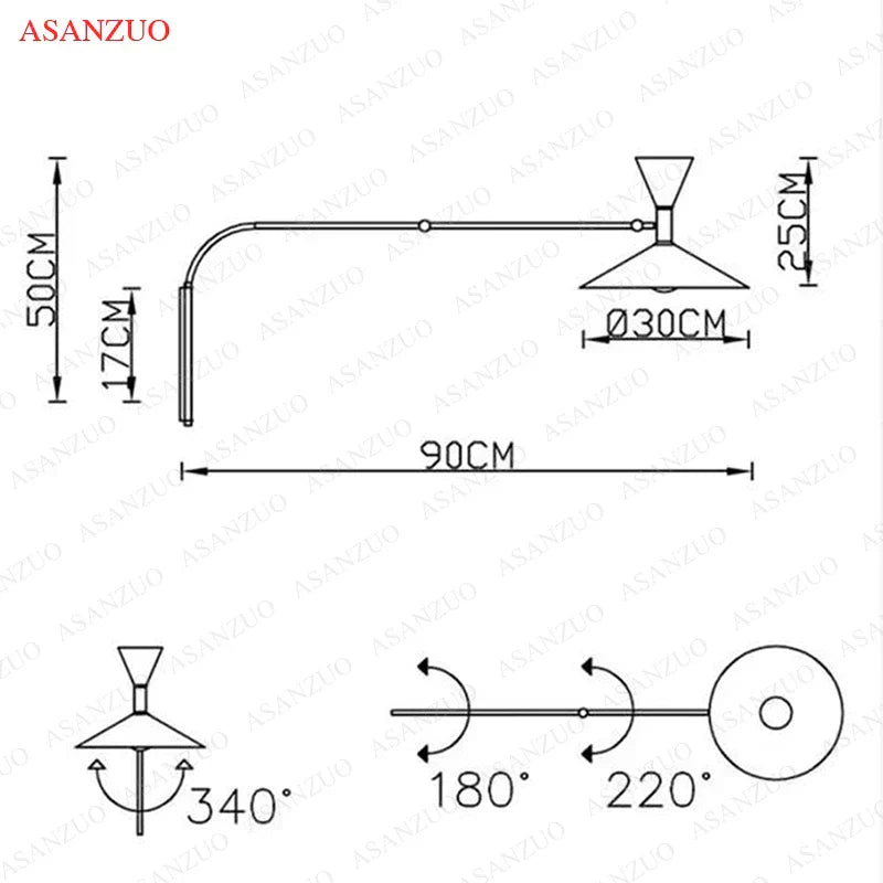 DecorBites™ American Retro Industrial Wall Lamps for Dining Living Bedroom Corridor