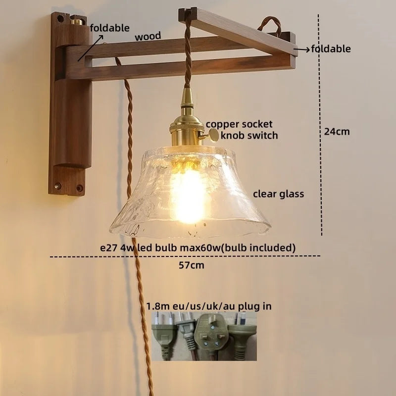 DecorBites™ Clear Glass LED Wall Sconce Modern Stair Light Fixture Home Decor