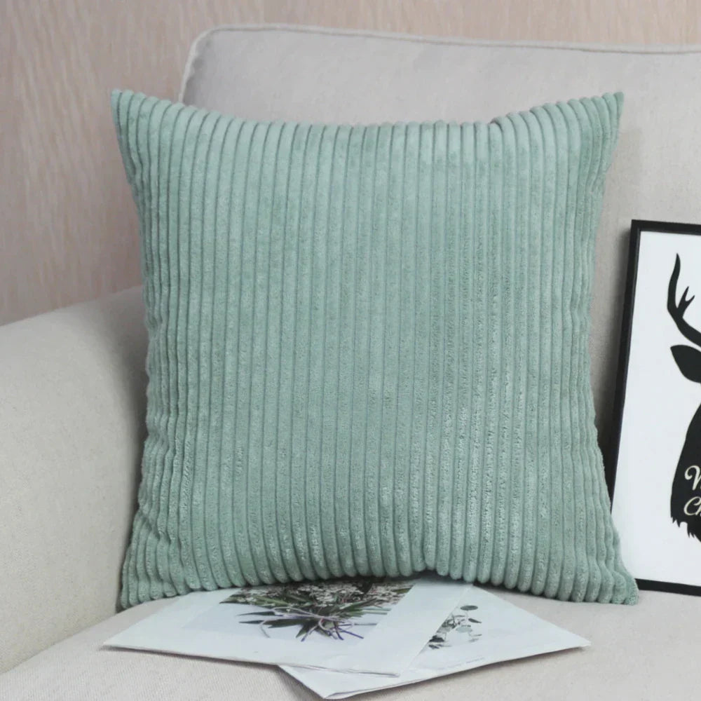DecorBites™ Corduroy Pillow Cover: Striped Cushion for Sofa Bed - Nordic Home Decor