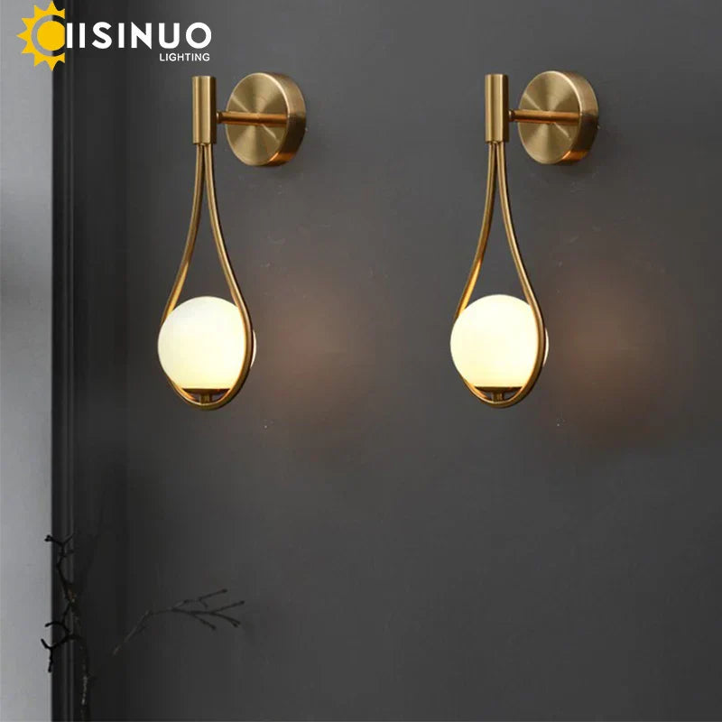 DecorBites™ مصباح حائط ذهبي G9 - إضاءة بتصميم نورديك لغرف النوم، الممرات، ومناطق الدراسة