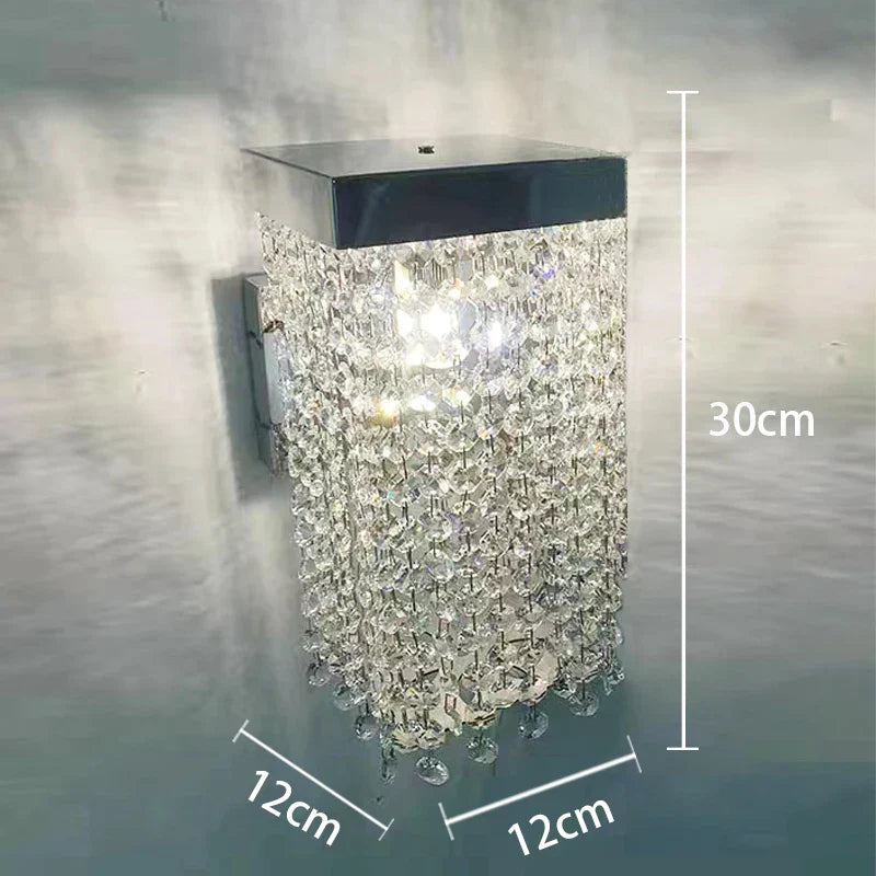 DecorBites™ Crystal Tassel Chandelier: Modern Luxury Silver Hanging Lamp for Dining Room