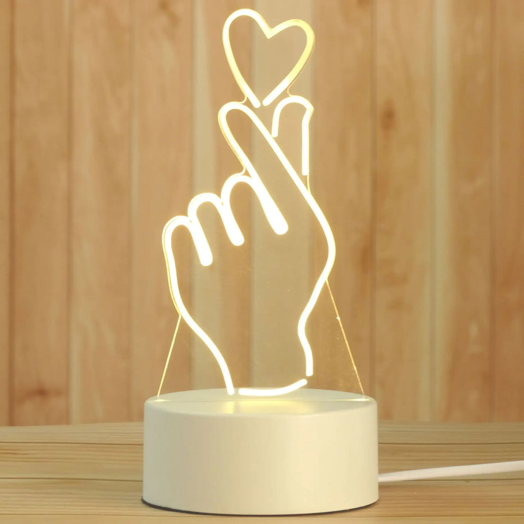 DecorBites™ 3D Acrylic Night Lamp | Boys Girls Gift Decor Bedroom Table Light
