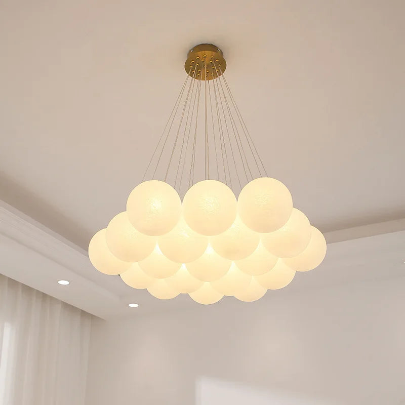 Nordic White Glass Globe Cluster Pendant Light