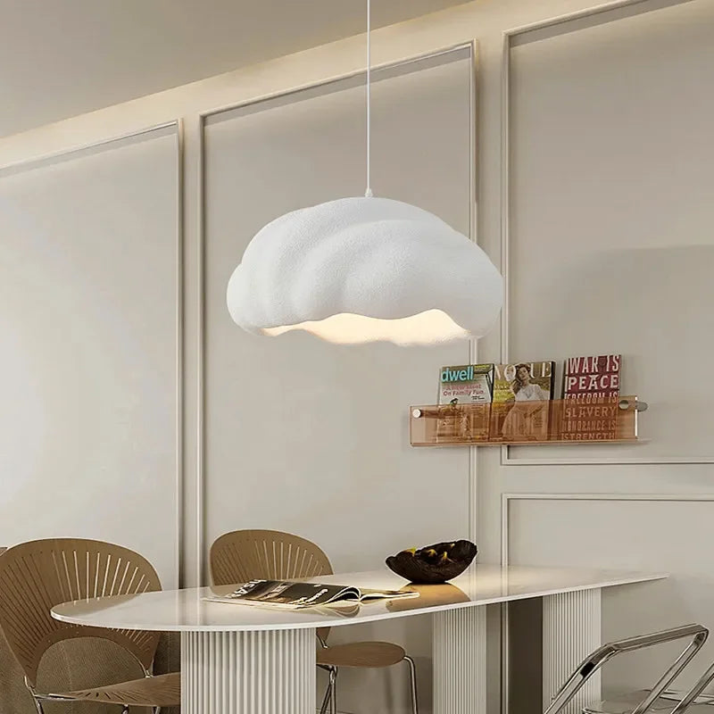 DecorBites™ Cream Wabi Sabi LED Pendant Chandelier - Elegant Dining Room & Bedroom Decor