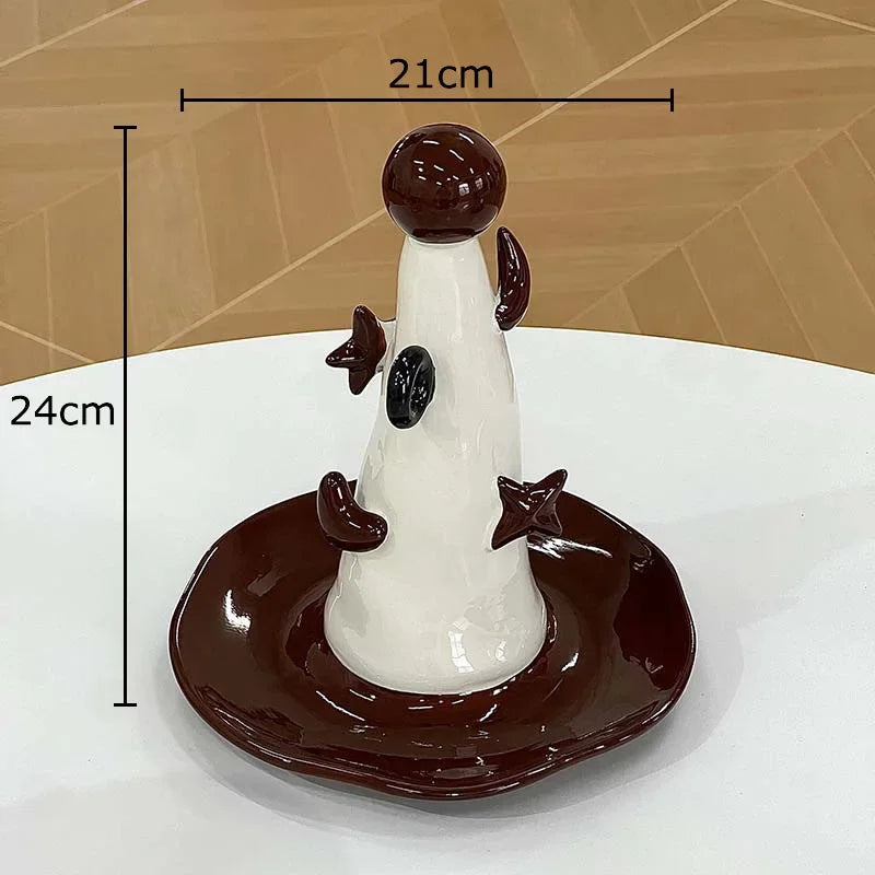 "DecorBites™ Magician Hat Jewelry Display Stand Decorative Shelves Earrings Necklace Holder"