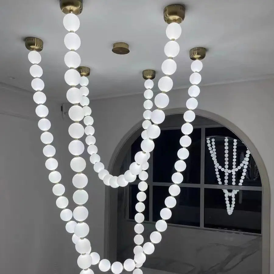 DecorBites™ Glass Gold Pendant Light for Living Room Luxury Bubble Necklace