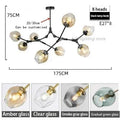 DecorBites™ Glass Bubble Branch Chandelier: Modern Hanging Ceiling Light Fixture