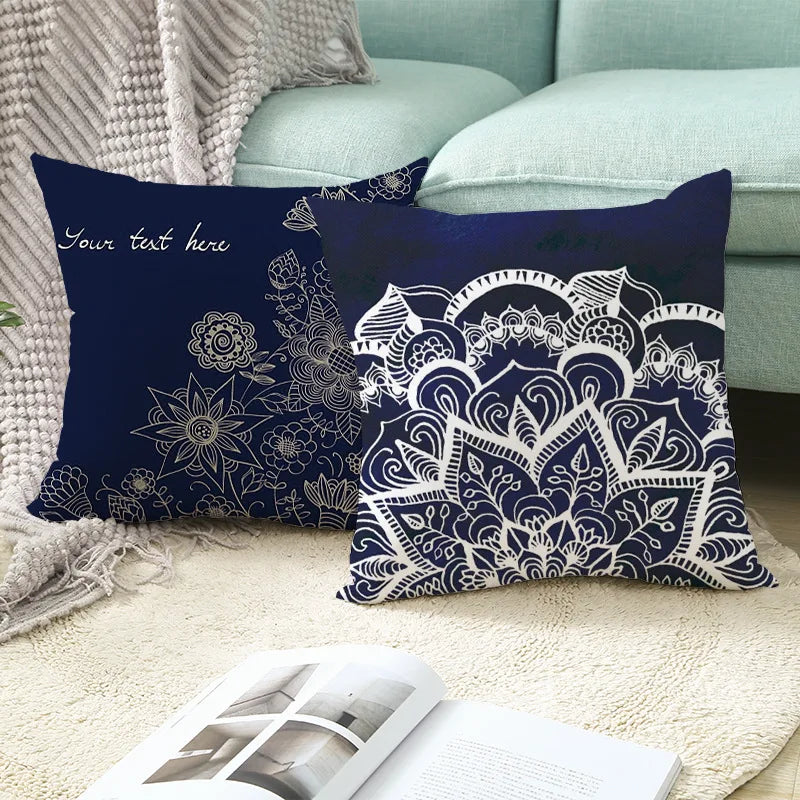 DecorBites™ Geometric Square Pillowcase Ethnic Retro Sofa Pillow Cover 45x45cm Home Decor