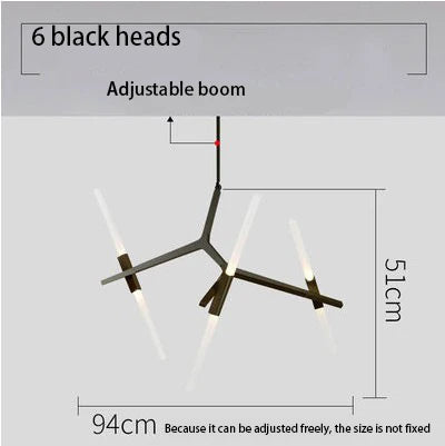 ثريا ديكور بايتس™ LED: قلادة سقف حديثة باللونين الذهبي والأسود للمطبخ وغرفة الطعام وغرفة المعيشة وغرفة النوم