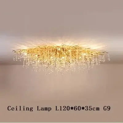 DecorBites™ Crystal Branch Chandelier LED Ceiling Light for Living Bedroom Décor