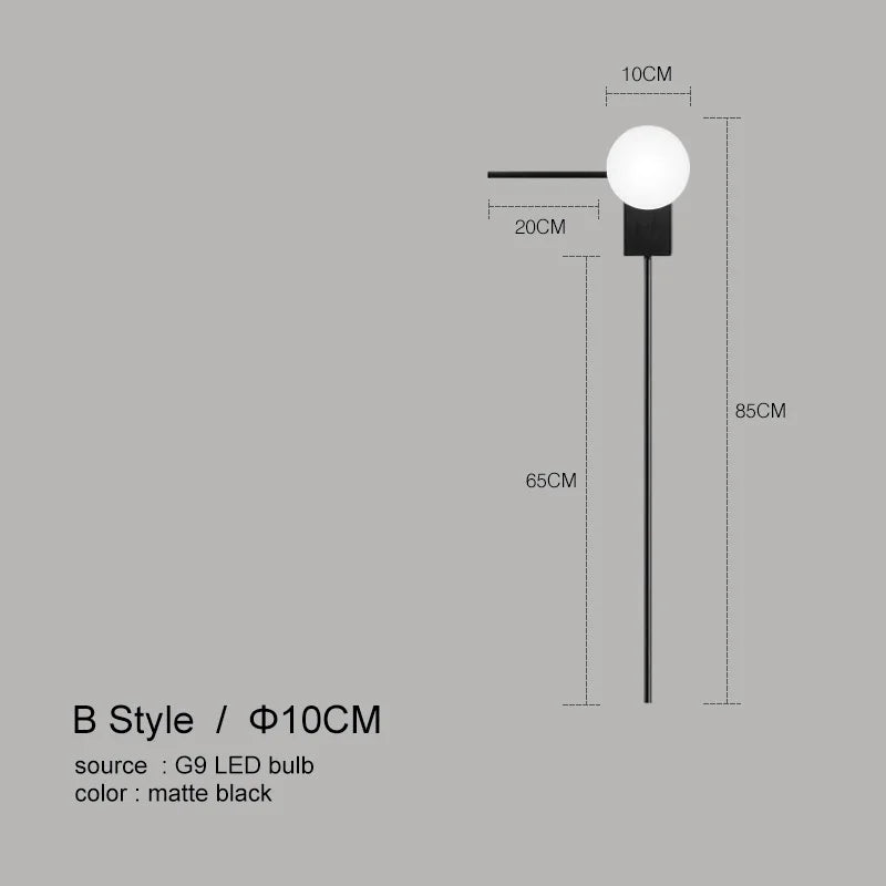 DecorBites™ Glass Ball Wall Lights for Modern Home Decor and Artistic Lighting