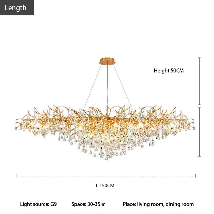 DecorBites™ Crystal Chandelier: Luxury Living Decor Lighting Fixture