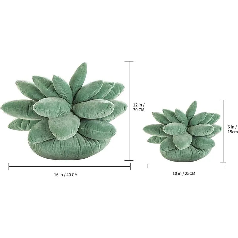 DecorBites™ 3D Succulent Cactus Pillow Plush Cushion for Living Room Decor