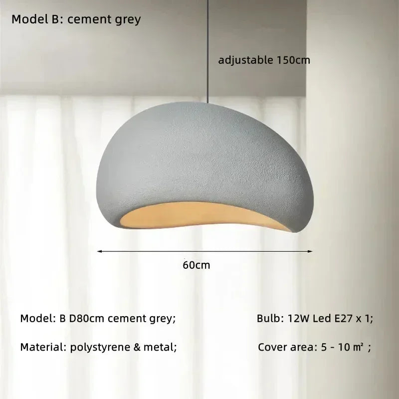 Handmade Wabi Sabi Resin Pendant Light