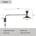 DecorBites™ Adjustable Long Arm Wall Lamp for Reading, Bedroom, LED Minimalist Swing Lighting
