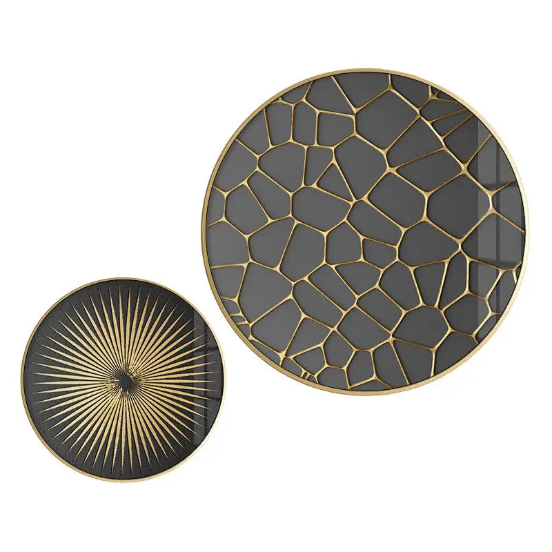 لوحة ديكور DecorBites™ الفنية التجريدية بالرقائق الذهبية لمساحات الطعام الفاخرة
