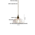 مصباح قلادة LED نحاسي زجاجي شفاف من DecorBites™ لديكور المنزل والإضاءة