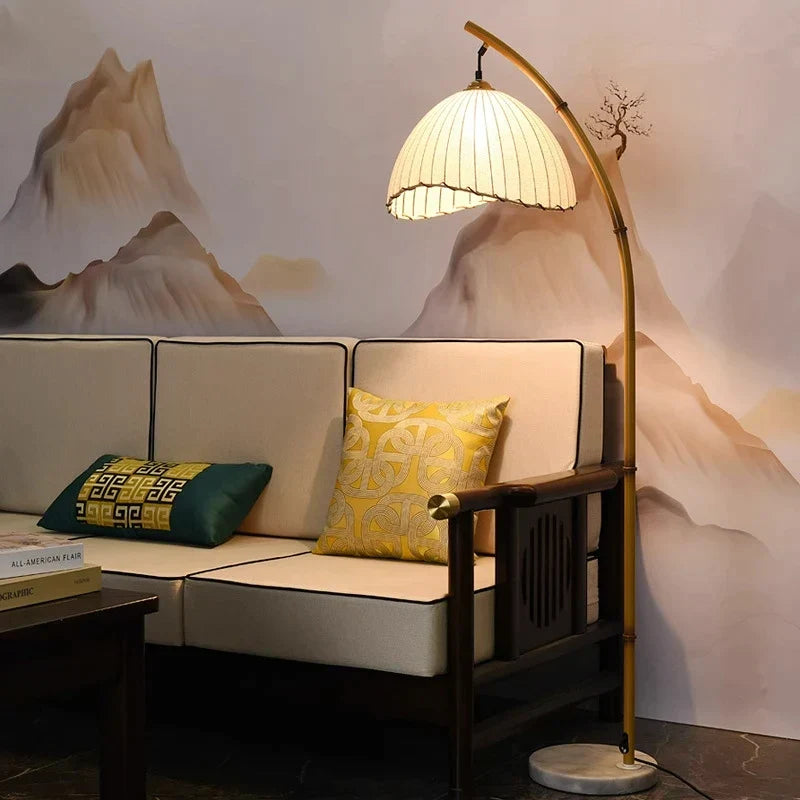 DecorBites™ Bamboo Design LED Floor Lamp Nordic Minimalism Living Room Light