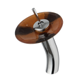 DecorBites™ Glass Rocker Handle Basin Faucet, Waterfall Mixer Taps, Chrome Finish