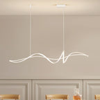 Modern Linear Acrylic Pendant Light in Gold or White