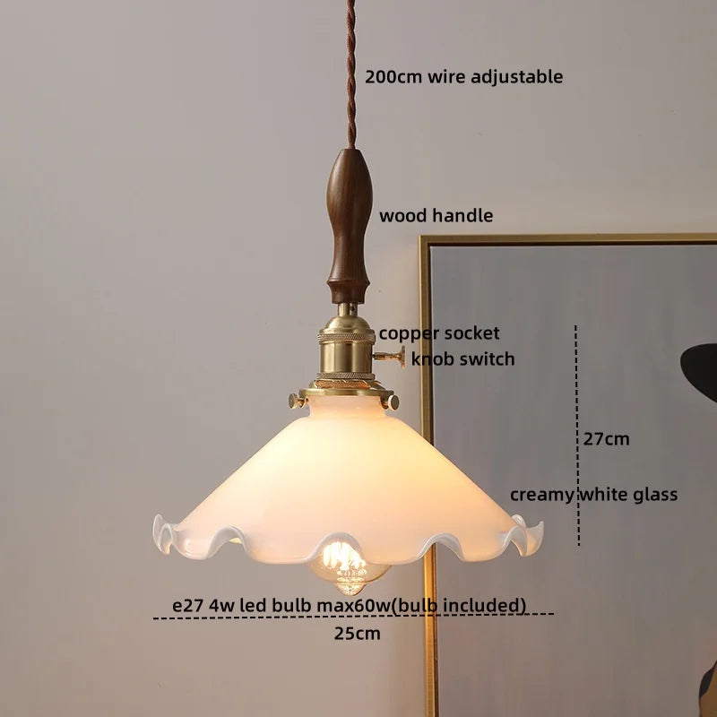فيتشرز™ Glass Copper LED Pendant Lights - مصابيح معلقة عصرية للديكور المنزلي