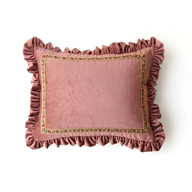 غطاء وسادة DecorBites™ Luxe المخملية الخضراء المزخرفة 35x45