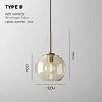 Vintage Glass Pendant Light With Nordic Modern Style