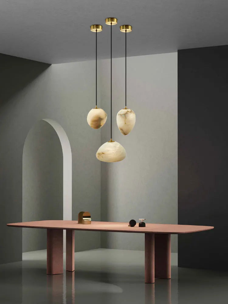 ثريا DecorBites™ Geometry Marble LED لغرفة المعيشة وجزيرة المطبخ