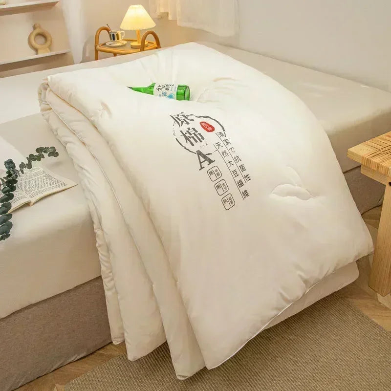 DecorBites™ Cotton Soya Fibre Filling Quilted Comforter Blanket - All Seasons Luxe Bedding